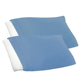Clara Clark Premier 1800 Collection Pillowcase Set, Standard Size, Blue Heaven, 2 Piece