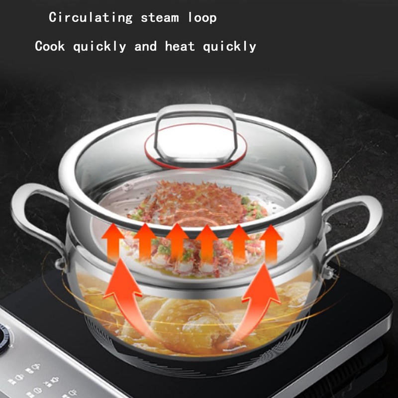 Toutrop Titanium Hammered Soup Pot, Nonstick Soup Pot, Large Cooking