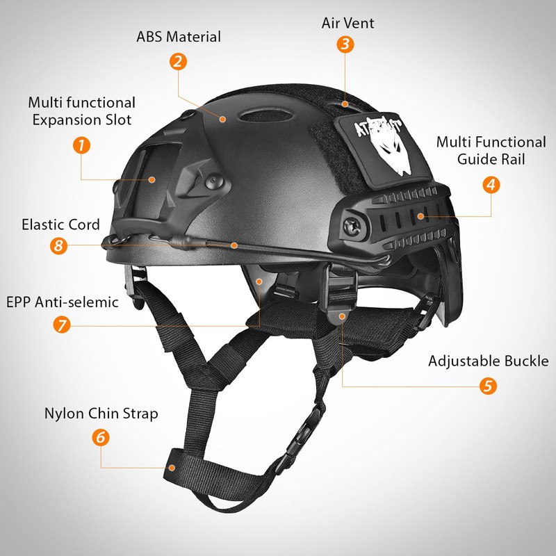 Kecrotac Army Military Style SWAT Combat PJ Fast Helmet for