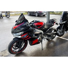 avdb -moto Windshield / Windscreen Compatible with Aprilia RS4 125 2011-2017, RS4 50 2011 - 2018, RS 125 RS125 2018-20, RSV4 1000 R RSV-4 2009-14, RSV4 1000 0 FACTORY 2009-14 Polycarbonate (Black)