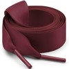 WEGOODZF Flat Satin Ribbon Shoelaces: 2cm Wide 55 inch Dark