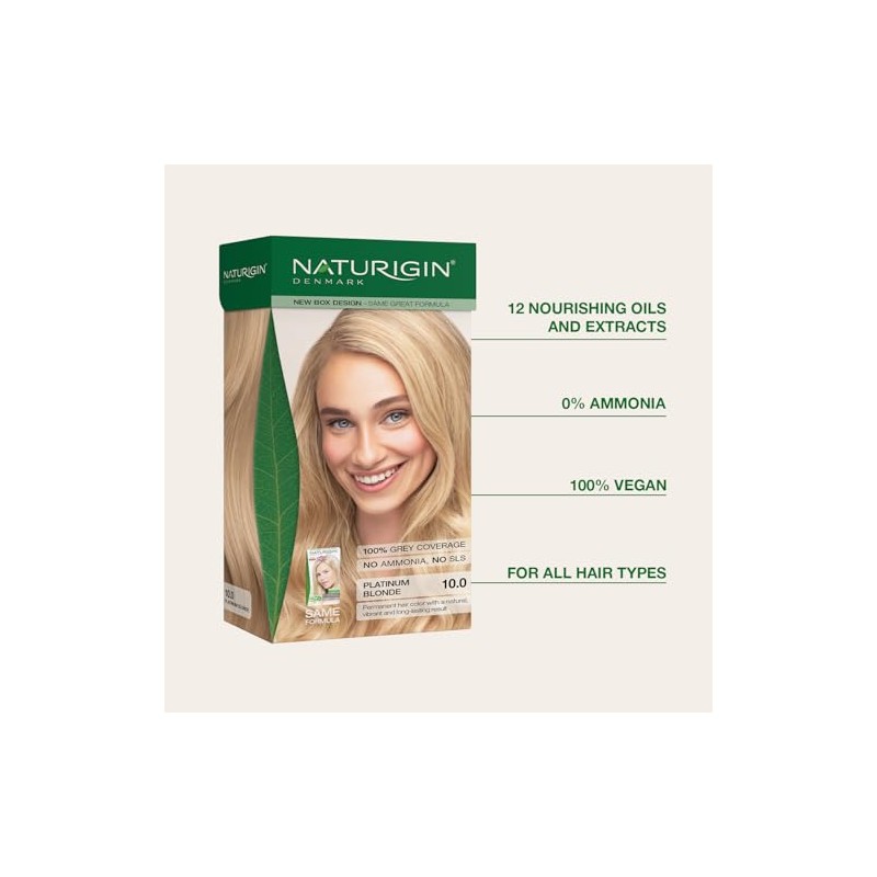 Naturigin Permanent Hair Color, Platinum Blonde by Naturigin