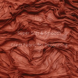 6 Pieces Cheesecloth Table Runner 10 Ft Terracotta Table Runner Gauze for Boho Rustic Wedding Arch, Baby and Bridal Shower, Birthday Party Thanksgiving Decor Decorations