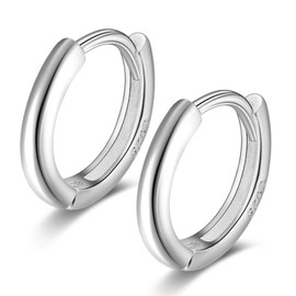 925 silver hoop earrings 8mm Sterling Silver Cartilage Tragus Helix Conch Cartalidge Huggie Hoops Earrings Piercings