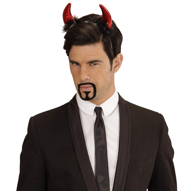 WIDMANN vd-wdm81182 Horns Metallic, Red, One Size