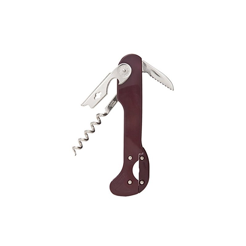 Super Boomerang Waiter’s Corkscrew Knife Blade Standard (Burgundy)