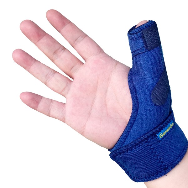 GenetGo Trigger Thumb Splints - Thumb Spica Support Brace Stabilizer for Carpal Tunnel, Arthritis, Sprains, Strains, Pain Relief - Left or Right Hand