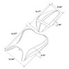 TCMT Black & Green Driver Passenger Seats Fit For Kawasaki