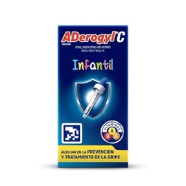 ADerogyl C Multivitamínico Infantil Frasco con Gotero 30 ml. Ayuda a la Prevención y Tratamiento de la Gripe de tus Pequeños. Con Vitaminas A, C Y D