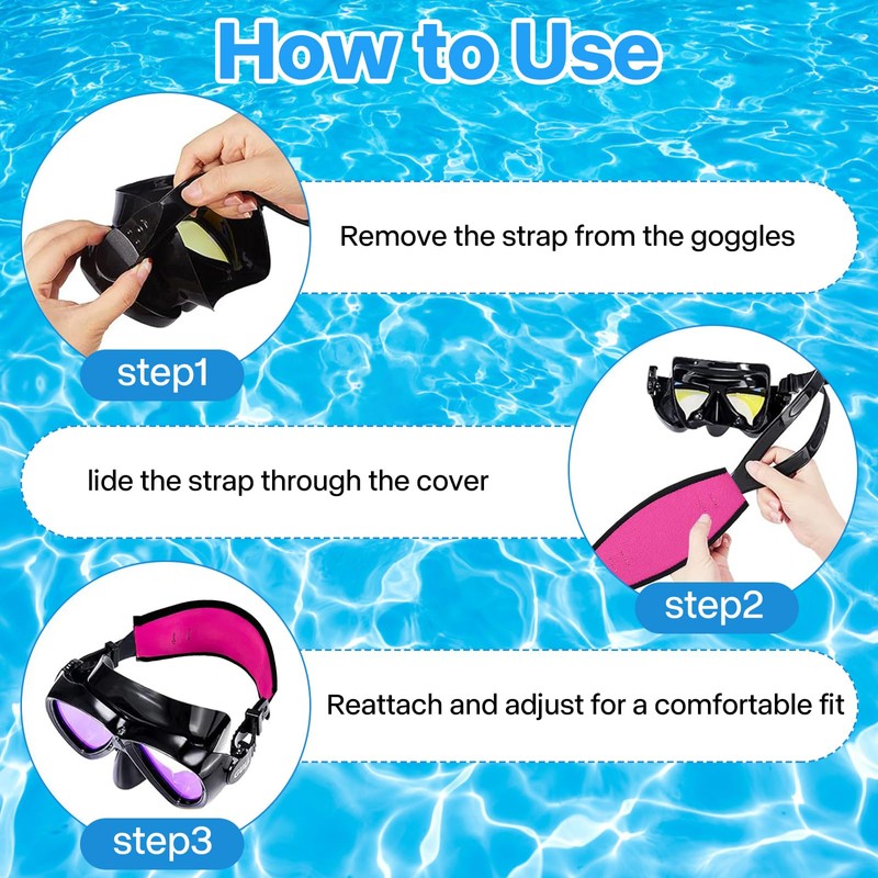 3pcs Diving Mask Strap, Neoprene Mask Strap, Diving Goggles, Diving