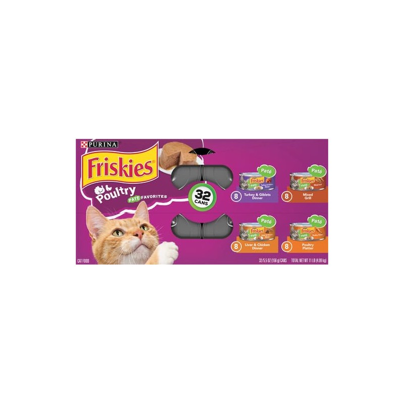 Purina Friskies. Classic Pate - Comida para Gatos, Paquete Variado,