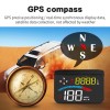 3.8" Car Digital GPS Speedometer Head Up Display Overspeed MPH/KMH
