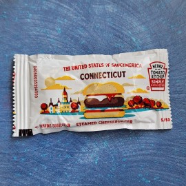 Heinz Saucemerica ONE Ketchup Packet Connecticut #5/50 Burger King
