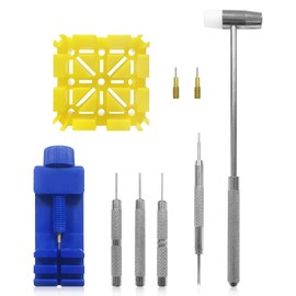 HAIKING Watch Band Link Remover Tool, 11 Sets Blue Watch Repair Tool Kit for Watch Strap Repair, Adjustment, Replacement Sizing