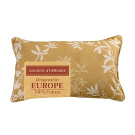 Maison d' Hermine Decorative Pillow Covers 12x20 Inch Rectangular 100% Cotton Throw Pillow Covers with Zipper - Chair, Couches, Sofas, Bedroom, Home, Gifts for Mothers Day (Louxor - Dark Beige)