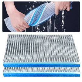 Beatific Pack of 2 8D Filter Cotton Aquarium, 20 x 30 x 2 cm Filter Mat, Aquarium Filter Material, Biochemical Cotton Wool Honeycomb Structure, Easy to Clean, Suitable for Healthy Aquarium Water