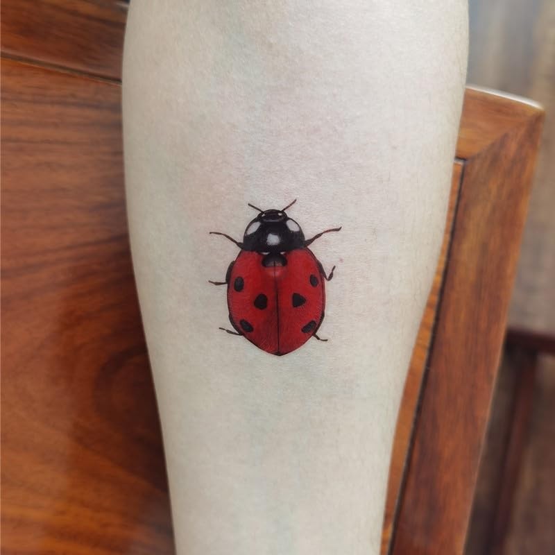 SanerLian Ladybug Temporary Tattoo Stickers Waterproof Insects Bee Cartoon Hand