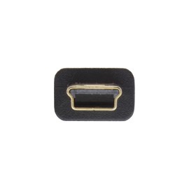 InLine 31810F USB 2.0 Flachkabel, USB A Stecker an Mini-B Stecker (5pol.), schwarz, 1m