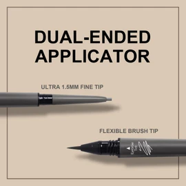 Music Flower 2 in 1 Microblading Eyebrow Pencil Tint 1.5mm Pen Waterproof 24h Long-lasting (3# Dark grey)