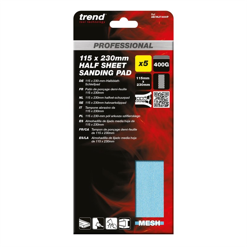 Trend Professional 115 x 230 mm Half Sheet Sanding Pads,
