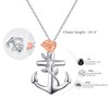 KINGWHYTE 925 Sterling Silver Anchor Urn Necklaces for Ashes