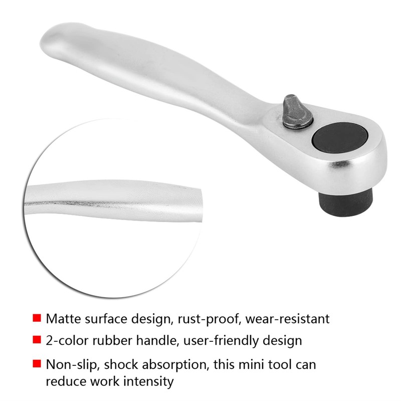 Ratchet Wrench, Hex Socket Wrench, 6.35 mm (1/4 inch) Ratchet