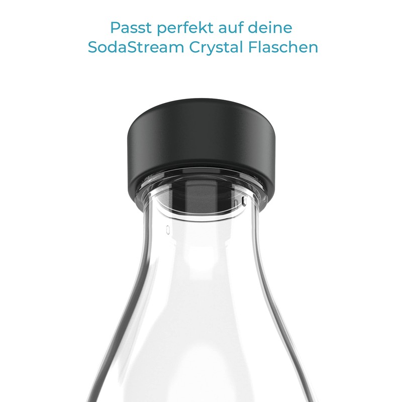 SodaNature 2 x Premium Bottle Caps for SodaStream Crystal Bottles,