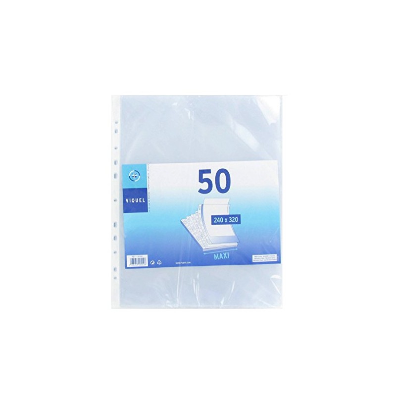 Viquel Polypropylene Punched Pockets 24 x 32 (Pack of 50