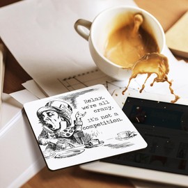 Dorothy Spring Relax we're all Crazy Funny Mad Huter Sarcasm Friendship Office Quote Wooden Friend Gift Coaster