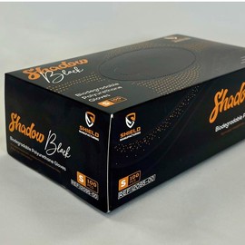 Shadow Black Biodegradable Polyurethane Disposable Gloves - Size: L, Color: Black