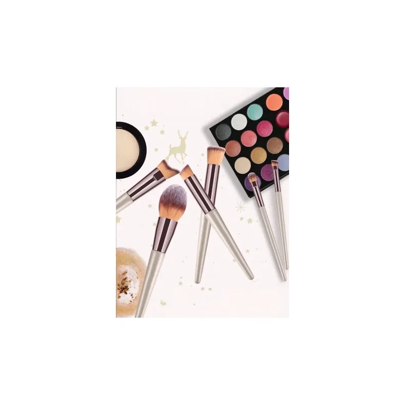 Brochas Velvoss 14 Piezas Cepillo Maquillaje Color Champán
