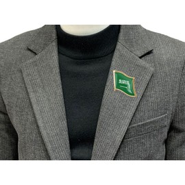 vmcoatdu Saudi Arabia Flag Pin Badge International Travel Brooch Metal Alloy Souvenir Pin for Hat Clothes Backpack (Saudi Arabia)