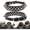 Spiked Dog Collar for Small Dogs Soft PU Leather Spike
