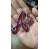 Atlanta Braves Patch. Tomahawk Design. Embroidered. Iron On Backing 3"x3"