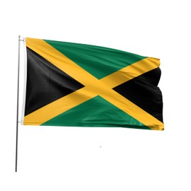 Jamaica Flag 5x8FT Jamaican National Polyester Printed Latin America Flag With 2 Grommets For Jamaica Themed Festival Event Parade Party Heritage Hispanic Month Decoration