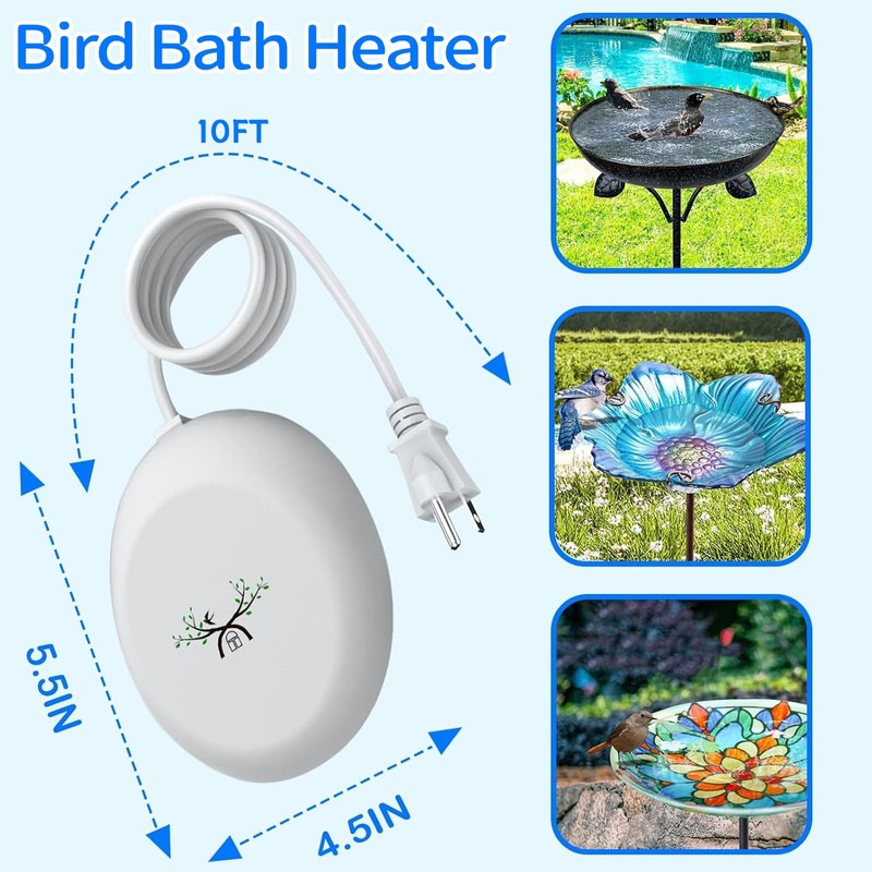 Bird Bath Heater for Outdoors in Winter, 80w Birdbath Heaters