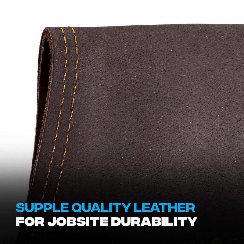 OX Tools Pro Oil Tanned Leather Nail Bag 4 Pocket