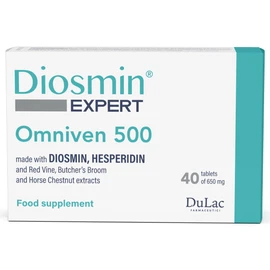 Dulac – Diosmin Omniven 500, Food Supplement for Leg Support Circulation, 40 Tablets, for Heavy and Tired Legs, Helps Improve Blood Flow, with Diosmin and Hesperidin, Made in Italy