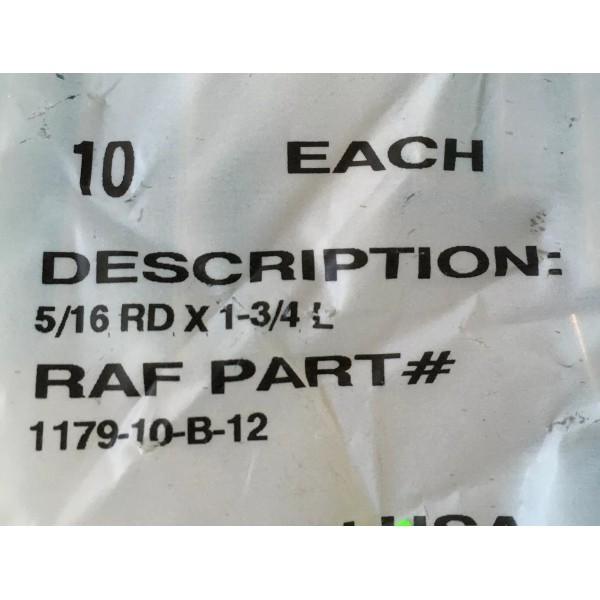 Unbranded [10 Pack] 5-16” OD 1 3/4” Long Zinc Brass