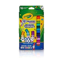 Crayola Pip-Squeaks Skinnies Washable Markers, Assorted Colors 16 ea