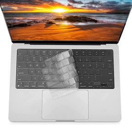 Clear Ultra Thin TPU Keyboard Cover for MacBook Air 13.6 inch M2 A2681 2022 and 2023 MacBook Pro 14 inch 16 inch M1 Pro M2 Max A2442/A2485 2022 2021