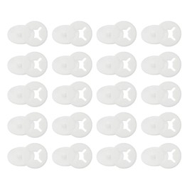 PATIKIL 20pcs Running Bib Lace Clips Race Bib Board Fastener Race Number Buckle Fastening System Marathon Number Buckle Fastener Holder for Runner Field White, white