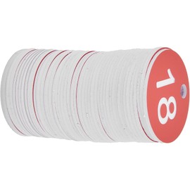 Apicultura Etiquetas Numericas Apicultura, Etiquetas para Colmena Rojas ABS con Numeros Claros 1-50 Bolsa 50 Piezas para Gestion Eficiente en Apiarios y Ganaderia Uso Versatil Sin Herramientas