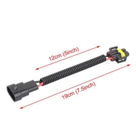 TOMALL 9006 9005 to H11 H8 Retrofit Wiring Harness for LED Headlight Fog Light Connector Socket Adapter 12cm(5inch)