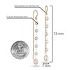 AeraVida Elegant Pink Cultured Freshwater Pearl Silver Dangle Earrings| Earrings