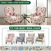 CRFATOP Wingback Chair Covers 2 Pieces Stretch Printed Wing Back