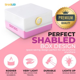 Kosher for Shabbos, LED Reading Lamp with Drawer, Table lamps and nightlight for Living Rooms, Bedrooms, Baby Nursery, Home Office, Reading, Bulb lasts 50,000 hours, (Pink)