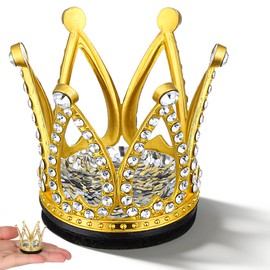 HANABASS Crown Helmet Accessories Rhinestone Crown Helmet Decoration for Motorcycle Helmet Ski Helmet Women's Stylish Helmet Accessory for Outdoor Sports and Party