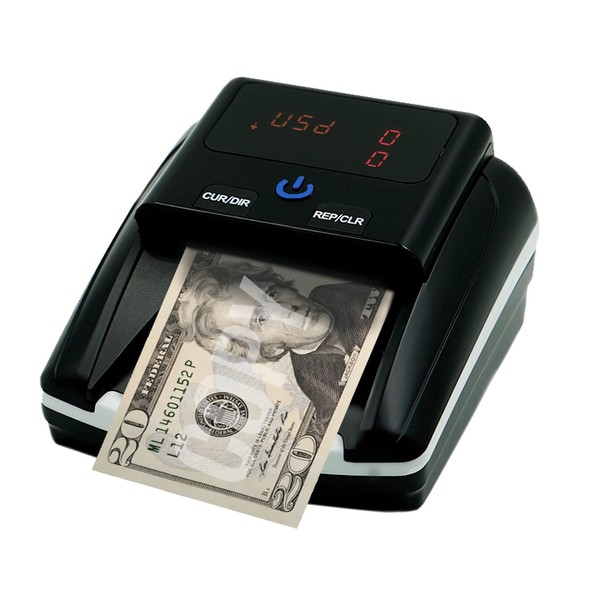 Khippus K605 Counterfeit Bill Money Detector Machine, Automatic 4 Ways Feeding, Confirms Currency Authenticity UV(Ultraviolet), MG(Magnetic), IR(Infrared), MT(Magnetic), Paper Quality and Size