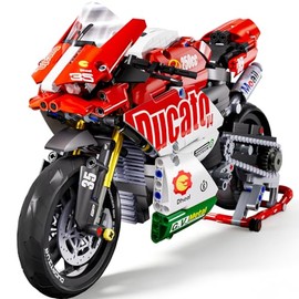 Chodia Motorcycle Building Set Superbike Motorbike Toy for Collectors with Display Stand Mechanical Engineering 1:10 Collectible Model Kit Birthday Gifts for Boys Teens and Adults Ages 8+-12 (883 PCS)